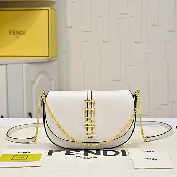 Fendi Fendigraphy Wallet on Chain White