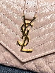 Ysl Quilted Leather Wallet Gold Hardware In Pink - 3