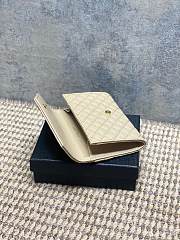Ysl Quilted Leather Wallet Gold Hardware In Beige - 6