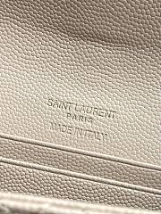 Ysl Quilted Leather Wallet Gold Hardware In Beige - 3