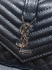 Ysl Quilted Leather Wallet Silver Hardware In Black - 3