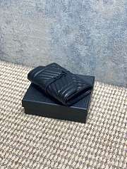 Ysl Quilted Leather Wallet Black Hardware In Black - 5