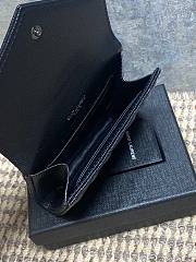 Ysl Quilted Leather Wallet Black Hardware In Black - 3