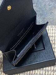 Ysl Quilted Leather Wallet Gold Hardware In Black - 6