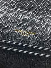 Ysl Quilted Leather Wallet Gold Hardware In Black - 5