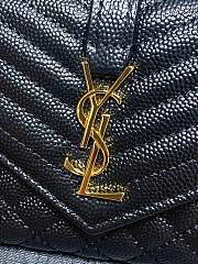 Ysl Quilted Leather Wallet Gold Hardware In Black - 3