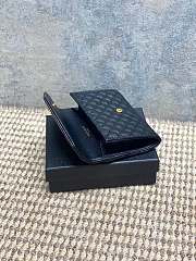 Ysl Quilted Leather Wallet Gold Hardware In Black - 2