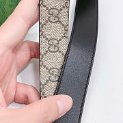 Gucci Beige and ebony GG Supreme canvas belt 3 cm - 3
