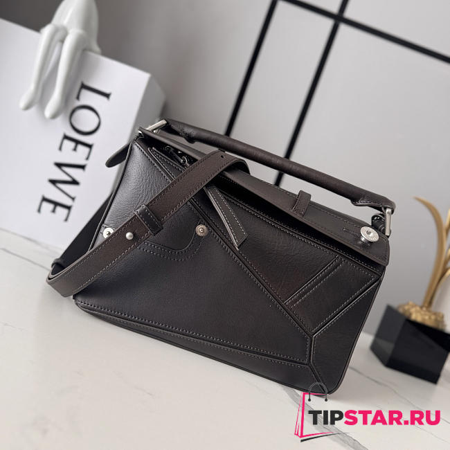 Loewe Puzzle leather tote bag brown - 1