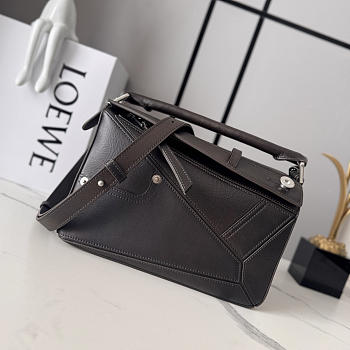 Loewe Puzzle leather tote bag brown