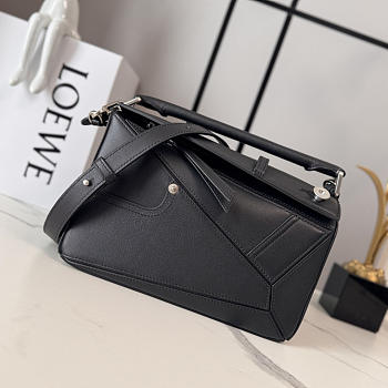 Loewe Puzzle leather tote bag black