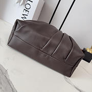 LOEWE Featherlight Gathered Leather Tote Brown - 5