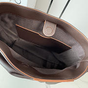 LOEWE Featherlight Gathered Leather Tote Brown - 4