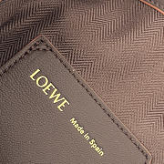 LOEWE Featherlight Gathered Leather Tote Brown - 2