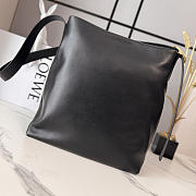 Loewe Featherlight Gathered Leather Tote Black - 4