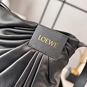 Loewe Featherlight Gathered Leather Tote Black - 2
