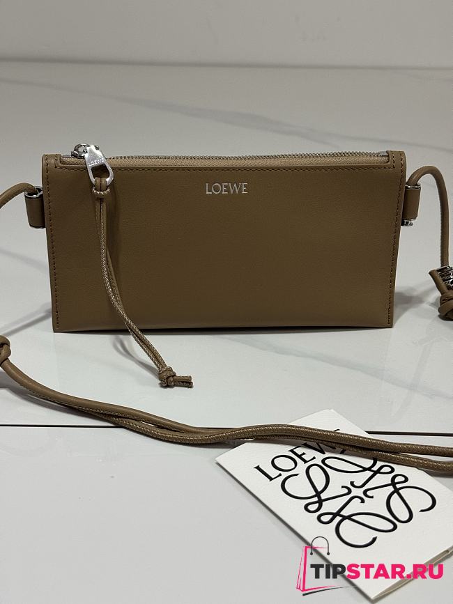 Loewe Joya Leather Crossbody Bag Brown - 1