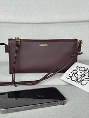 Loewe Joya Leather Crossbody Bag Burgundy - 1