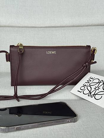Loewe Joya Leather Crossbody Bag Burgundy