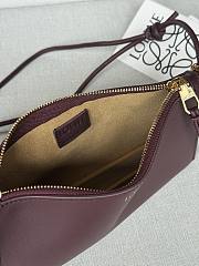 Loewe Joya Leather Crossbody Bag Burgundy - 3