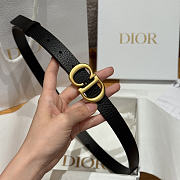 Dior 2cm Saddle Women's Belt Gold/Black - 2