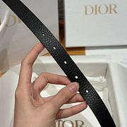 Dior 2cm Saddle Women's Belt Gold/Black - 3