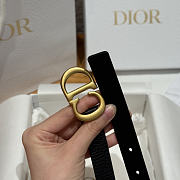 Dior 2cm Saddle Women's Belt Gold/Black - 5