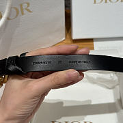 Dior 2cm Saddle Women's Belt Gold/Black - 6
