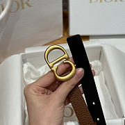 Dior 2cm Saddle Women's Belt Gold/Brown - 6
