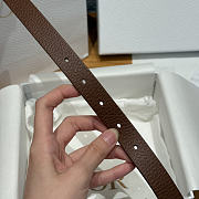 Dior 2cm Saddle Women's Belt Gold/Brown - 5