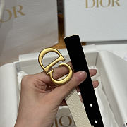 Dior 2cm Saddle Women's Belt Gold/White - 6