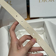 Dior 2cm Saddle Women's Belt Gold/White - 5