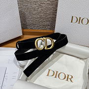 Dior 2cm Suede Women's Belt Black Color - 1