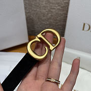 Dior 2cm Suede Women's Belt Black Color - 6