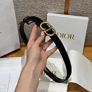 Dior 2cm Suede Women's Belt Black Color - 5