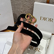 Dior 2cm Suede Women's Belt Black Color - 3