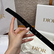 Dior 2cm Suede Women's Belt Black Color - 2