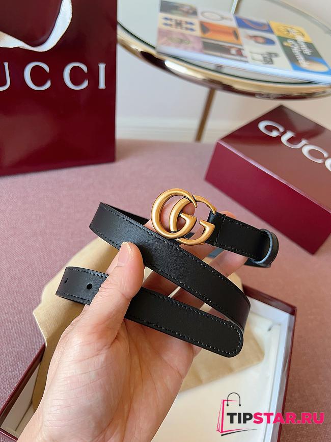 Gucci GG 2cm Double-sided cowhide gold/black - 1