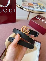 Gucci GG 2cm Double-sided cowhide gold/black - 1