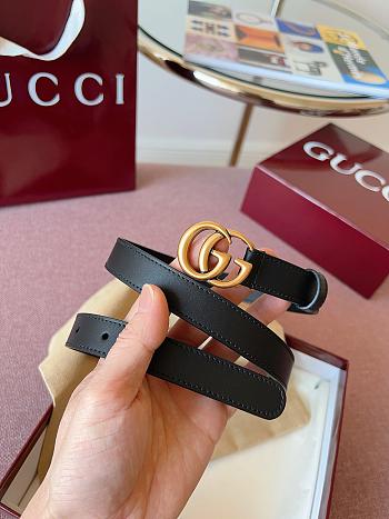 Gucci GG 2cm Double-sided cowhide gold/black