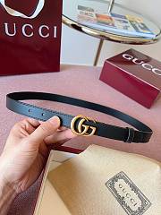 Gucci GG 2cm Double-sided cowhide gold/black - 5