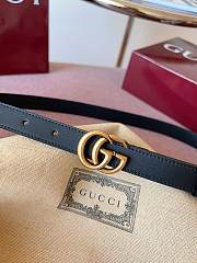 Gucci GG 2cm Double-sided cowhide gold/black - 2