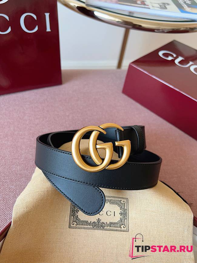 Gucci GG 3cm Double-sided cowhide gold/black - 1