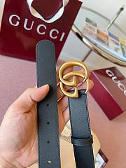 Gucci GG 3cm Double-sided cowhide gold/black - 5