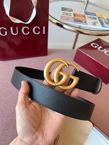 Gucci GG 4cm Double-sided cowhide gold/black