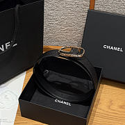 Chanel Double-sided caviar skin belt Gold/Black - 3