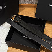 Chanel Double-sided caviar skin belt Gold/Black - 2