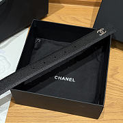 Chanel Double-sided caviar skin belt Silver/Black - 5