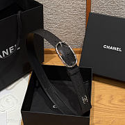 Chanel Double-sided caviar skin belt Silver/Black - 3