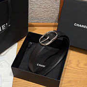 Chanel Double-sided caviar skin belt Silver/Black - 2